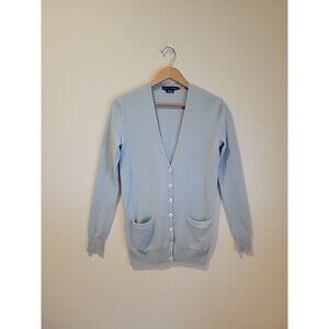 VTG Ralph Lauren Blue Label 100% Cashmere Cardigan Long Sleeve Blue Women's M